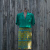 Falda verde mezcla de Seda Talla M(M)