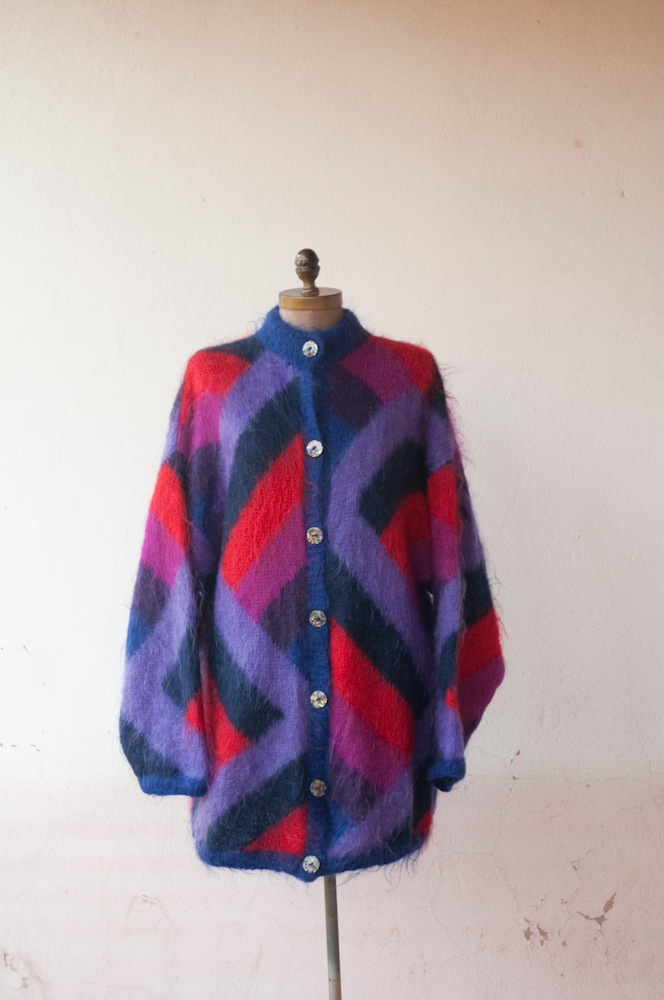 Cardigan o abrigo liviano de mohair