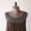 Vestido Lino Café Talla XL - Imagen 2