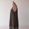 Vestido Lino Café Talla XL - Imagen 4
