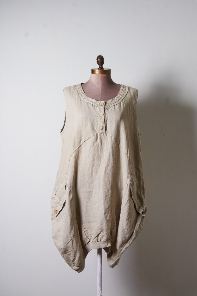 Vestido de lino beige Talla M/L