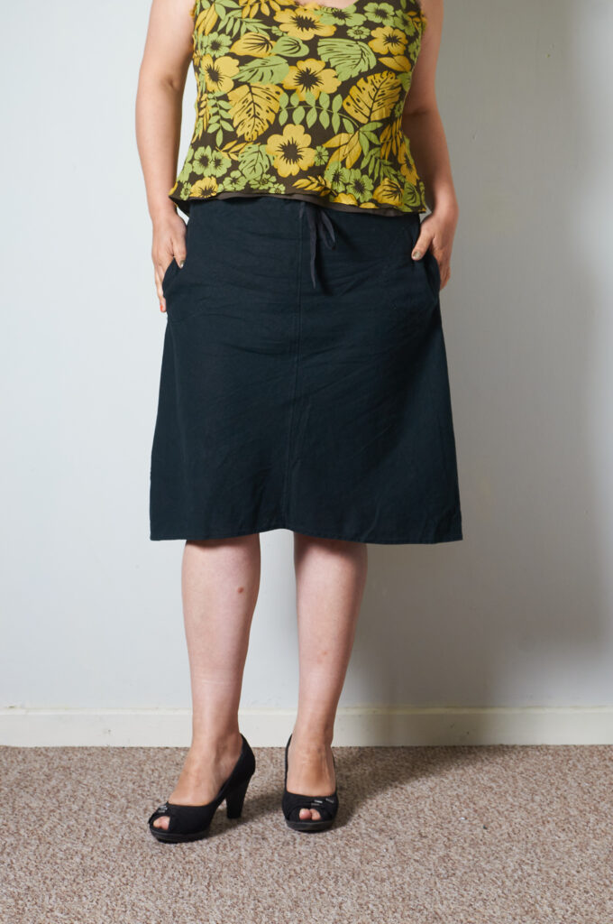 Falda de lino y viscosa Talla M(M)