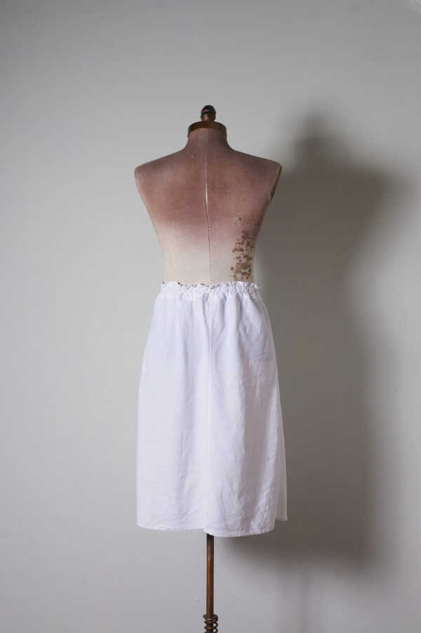 Falda blanca lino viscosa Talla S/M - Imagen 4