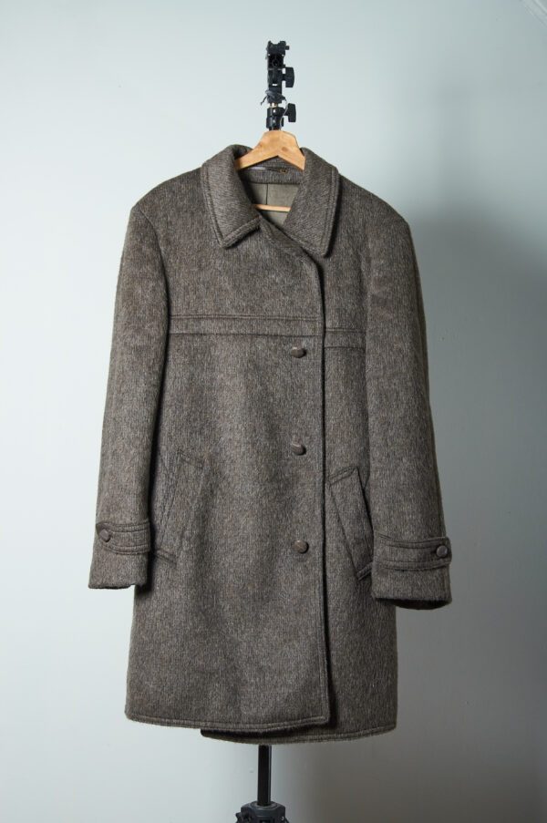 Abrigo de lana y Mohair (alana de cabra) talla L holgado o XL - Imagen 2