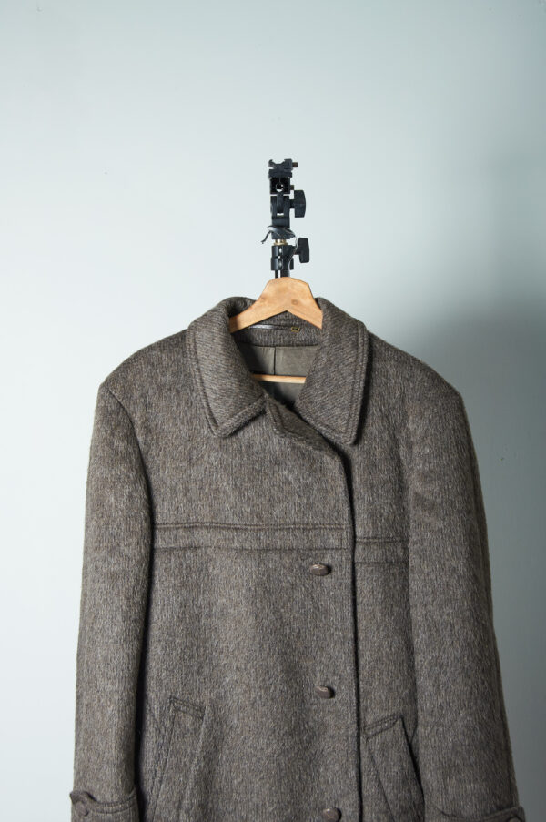 Abrigo de lana y Mohair (alana de cabra) talla L holgado o XL - Imagen 3