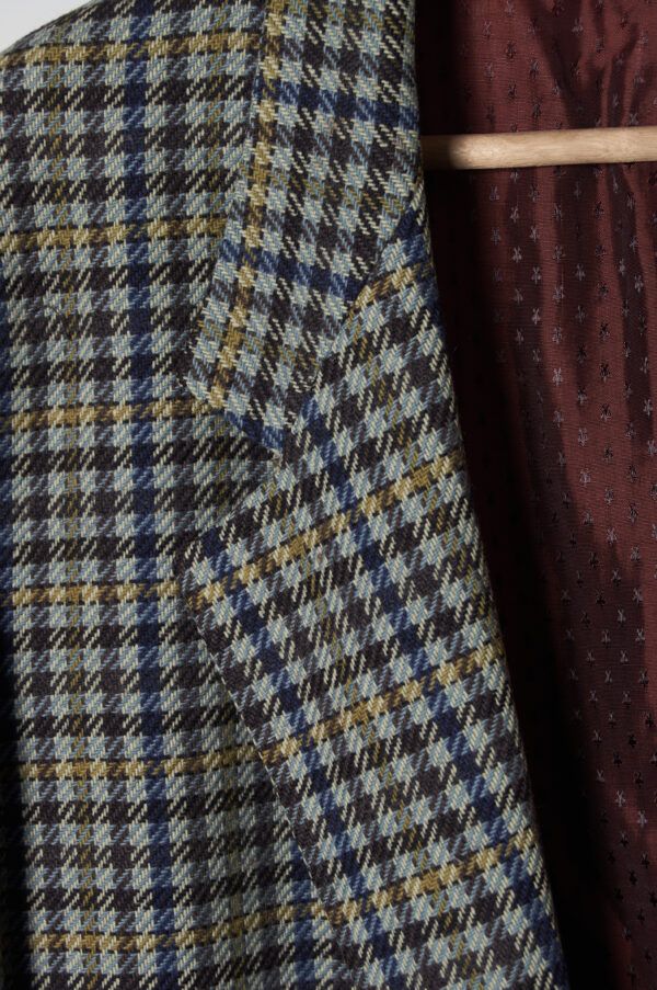 Blazer o veston TWEED de lana y cachemira hecho Italia talla M/L hombre - Imagen 2