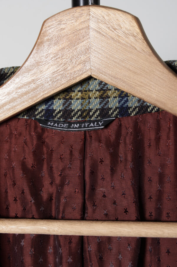 Blazer o veston TWEED de lana y cachemira hecho Italia talla M/L hombre - Imagen 3