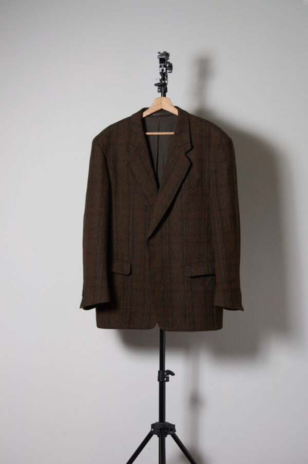 Vestón o blazer tweed 100% lana talla M/L - Imagen 2