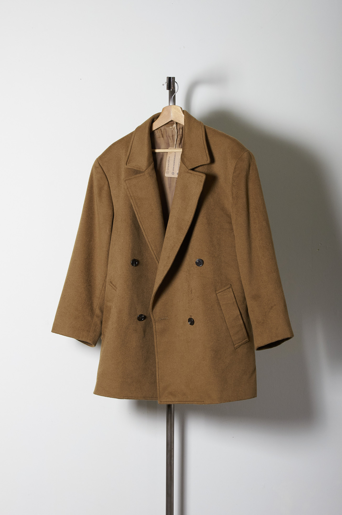 Abrigo o blazer doble abotonado de lana cachemira