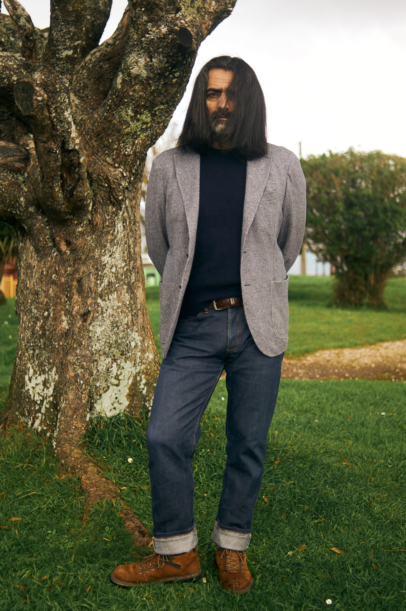 Vestón algodón y lino Talla M/L hombre - Imagen 5