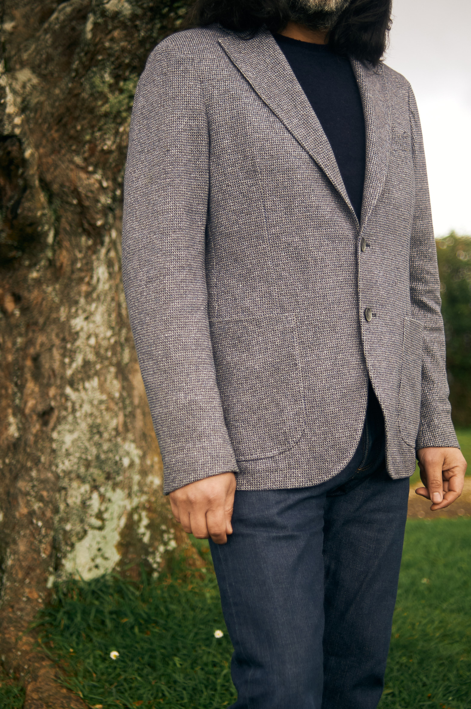 Vestón algodón y lino Talla M/L hombre - Imagen 6