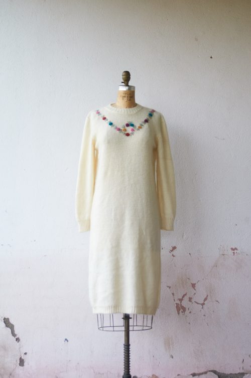 Vestido de lana Mohair vintage