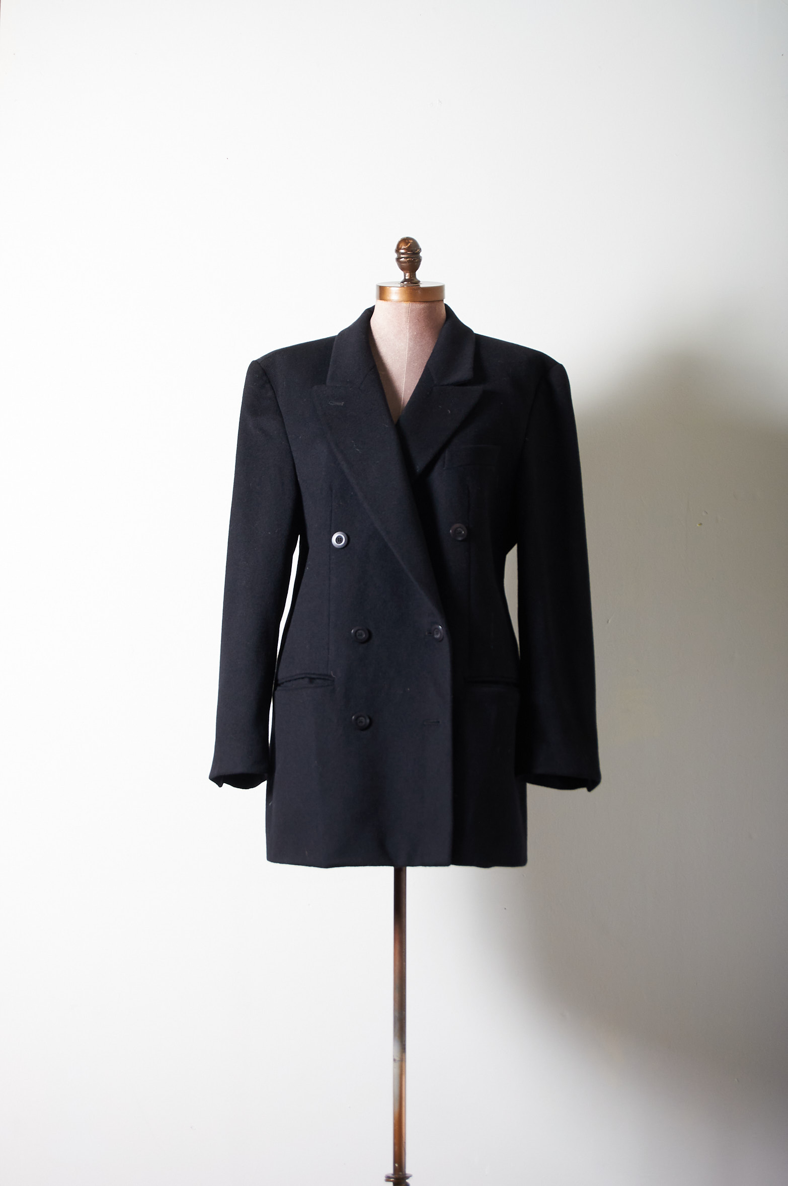 Blazer de lana doble abotonado de lana y cachemira talla L mujer
