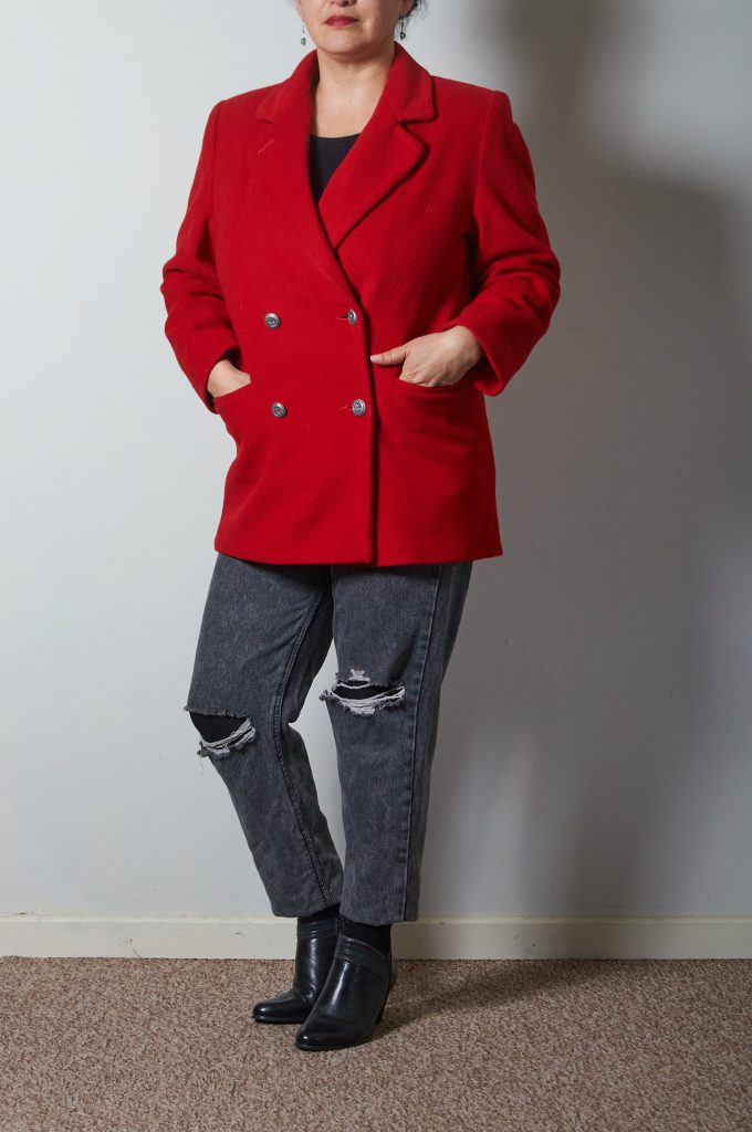 Blazer doble abotonado Talla S/M mujer Hecho en Estos Unidos