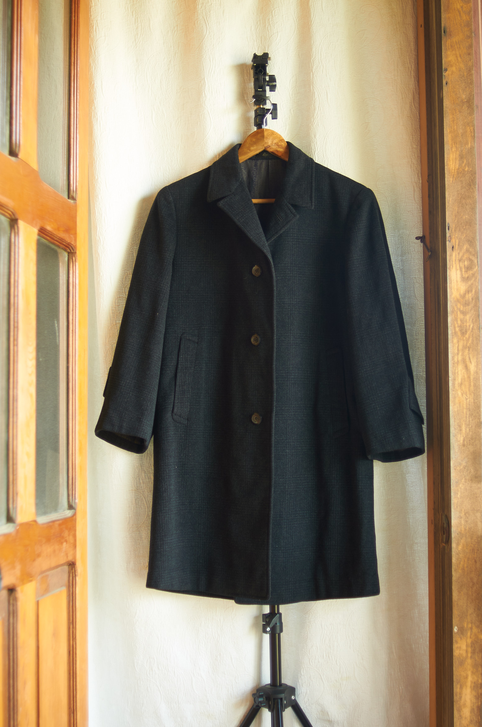Abrigo japonés gris Talla S hombre