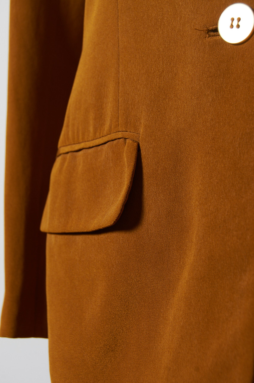 Blazer vintage 100% seda Talla 4 mujer - Imagen 5