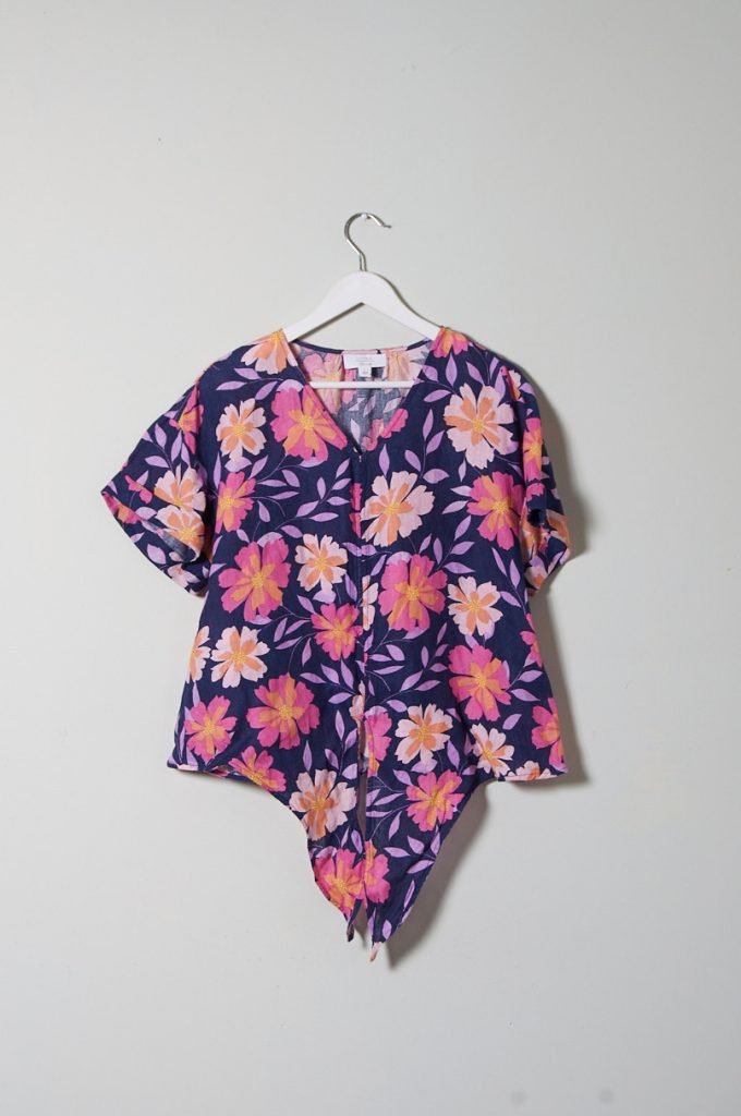 Blusa de lino Charter Club Talla L mujer