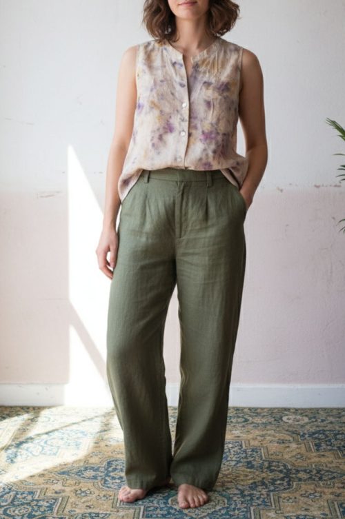 Blusa de seda Tinte Botánico Talla XL(M)