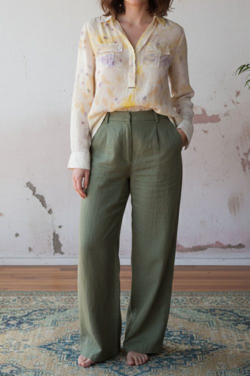 Blusa de seda TINTE BOTÁNICO Talla S(M)