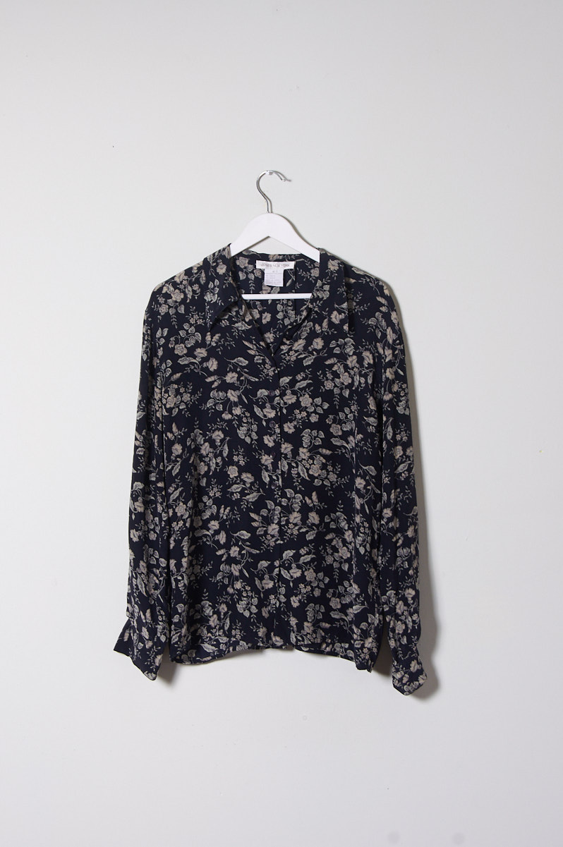Blusa Vintage de seda Talla 8 mujer - Imagen 3
