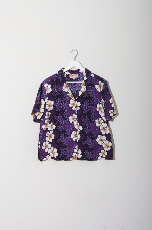 Blusa vintage Hawaiana Hilo Hattie Talla XL mujer