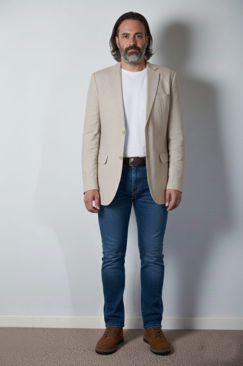 Vestón o Blazer Angelo Litrico lino Talla S/M hombre