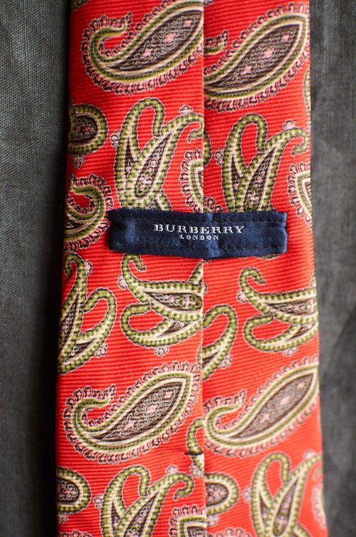 Corbata vintage twill de seda Burberry London