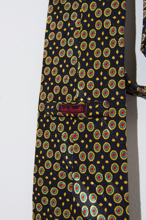 Corbata vintage de seda Italo Ferretti Italia
