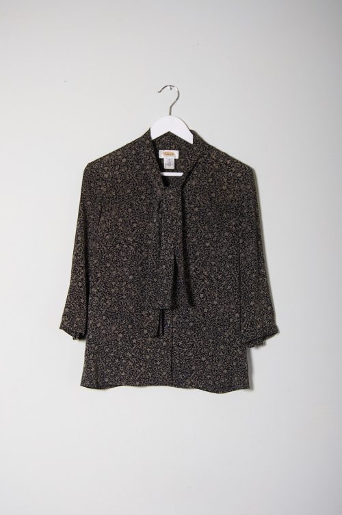 Blusa vintage de seda Talbots Talla 8 Mujer