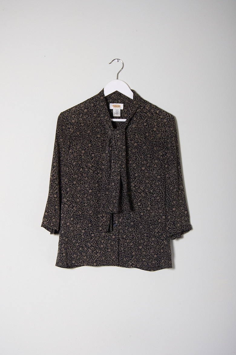 Blusa vintage de seda Talbots Talla 8 Mujer