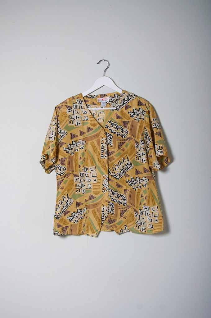 Blusa vintage de seda Talla L mujer