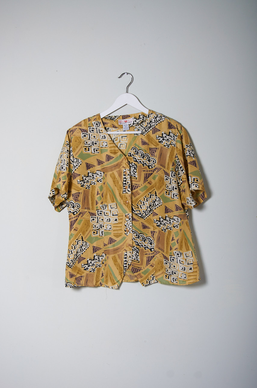 Blusa vintage de seda Talla L mujer