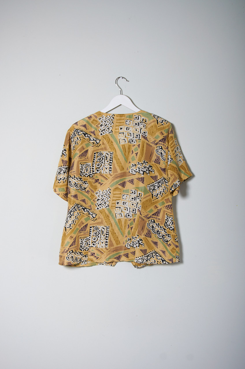Blusa vintage de seda Talla L mujer - Imagen 2