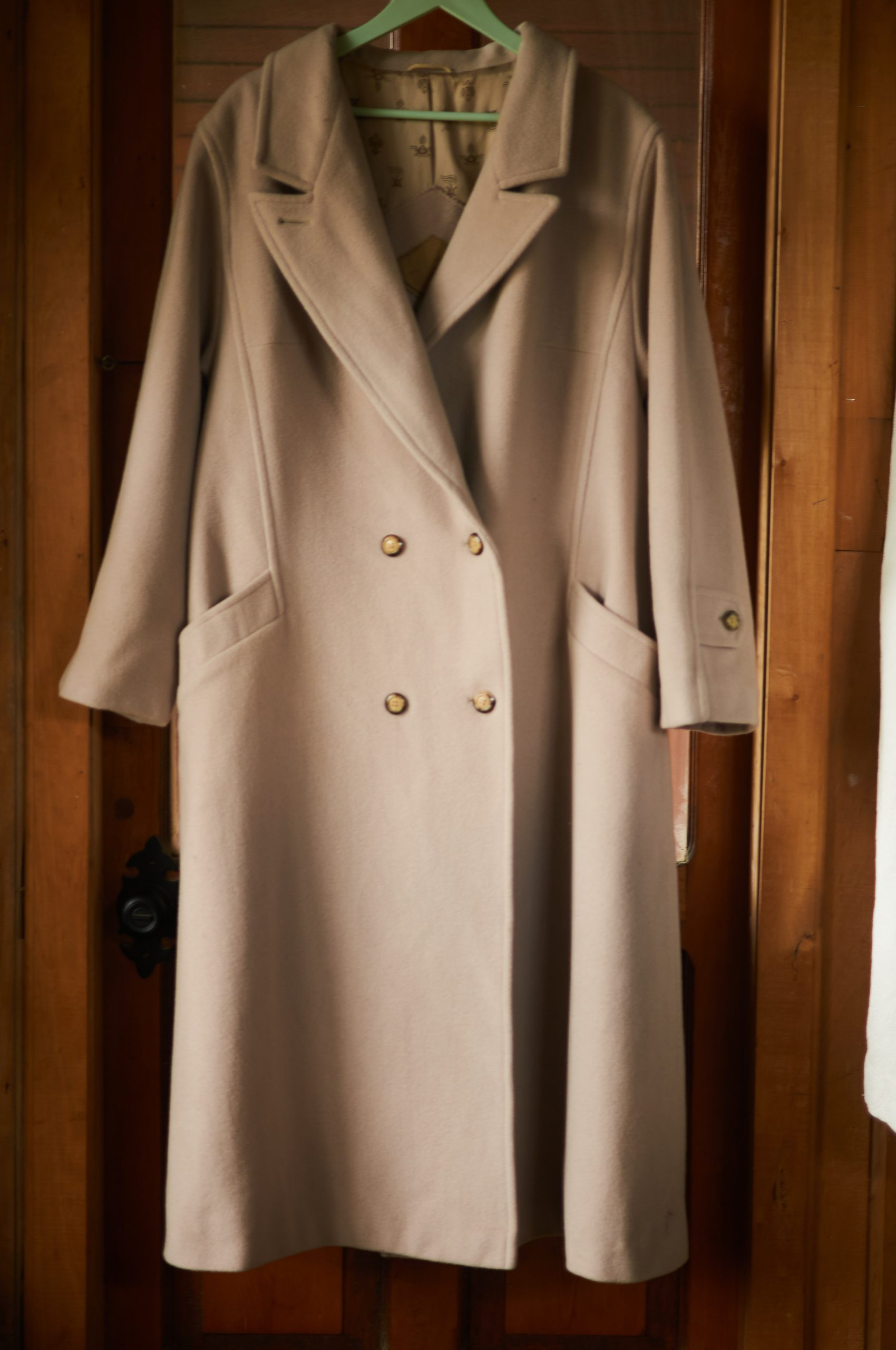 Abrigo de lana vintage unisex talla L - Imagen 3