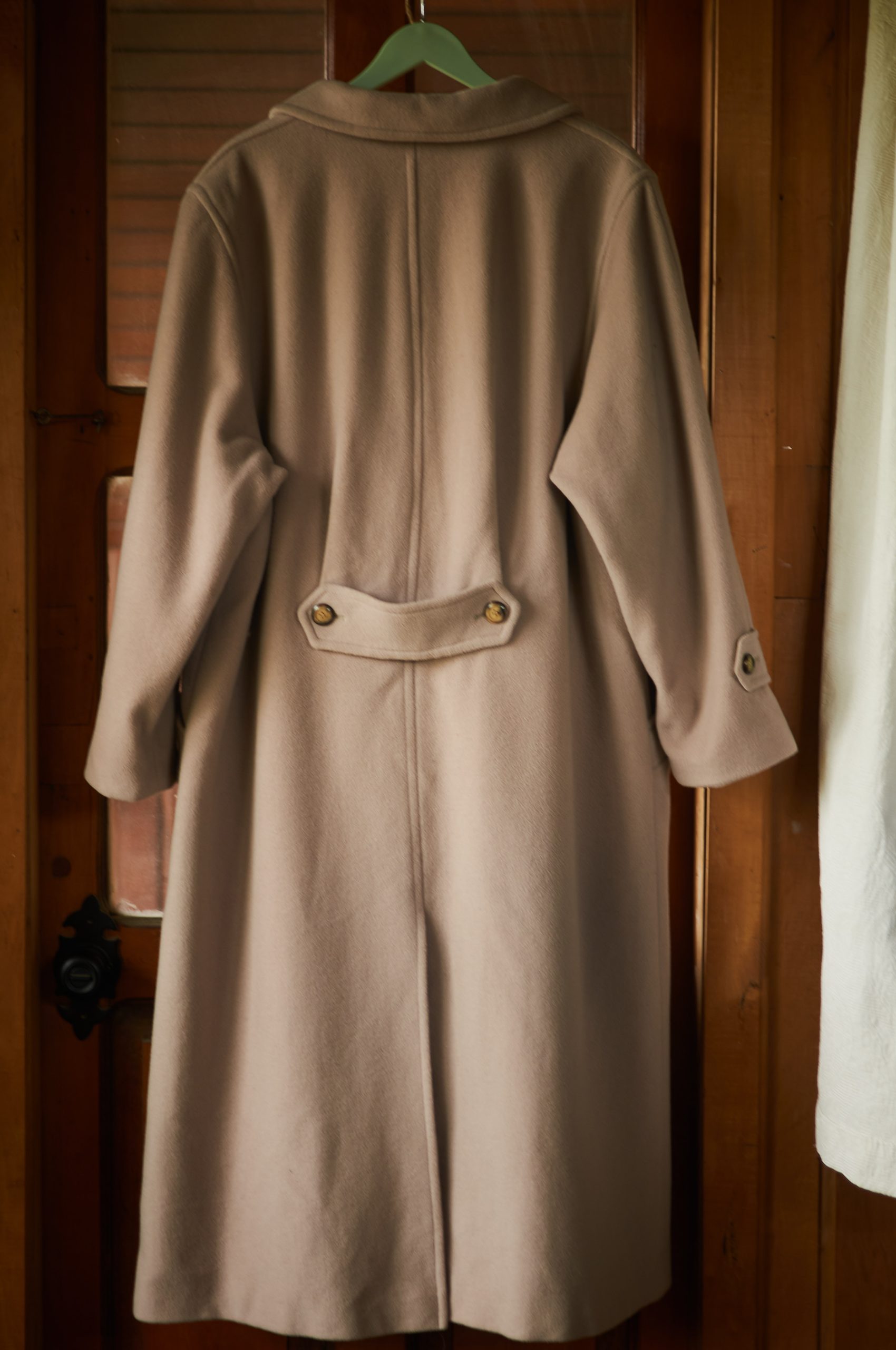 Abrigo de lana vintage unisex talla L - Imagen 4