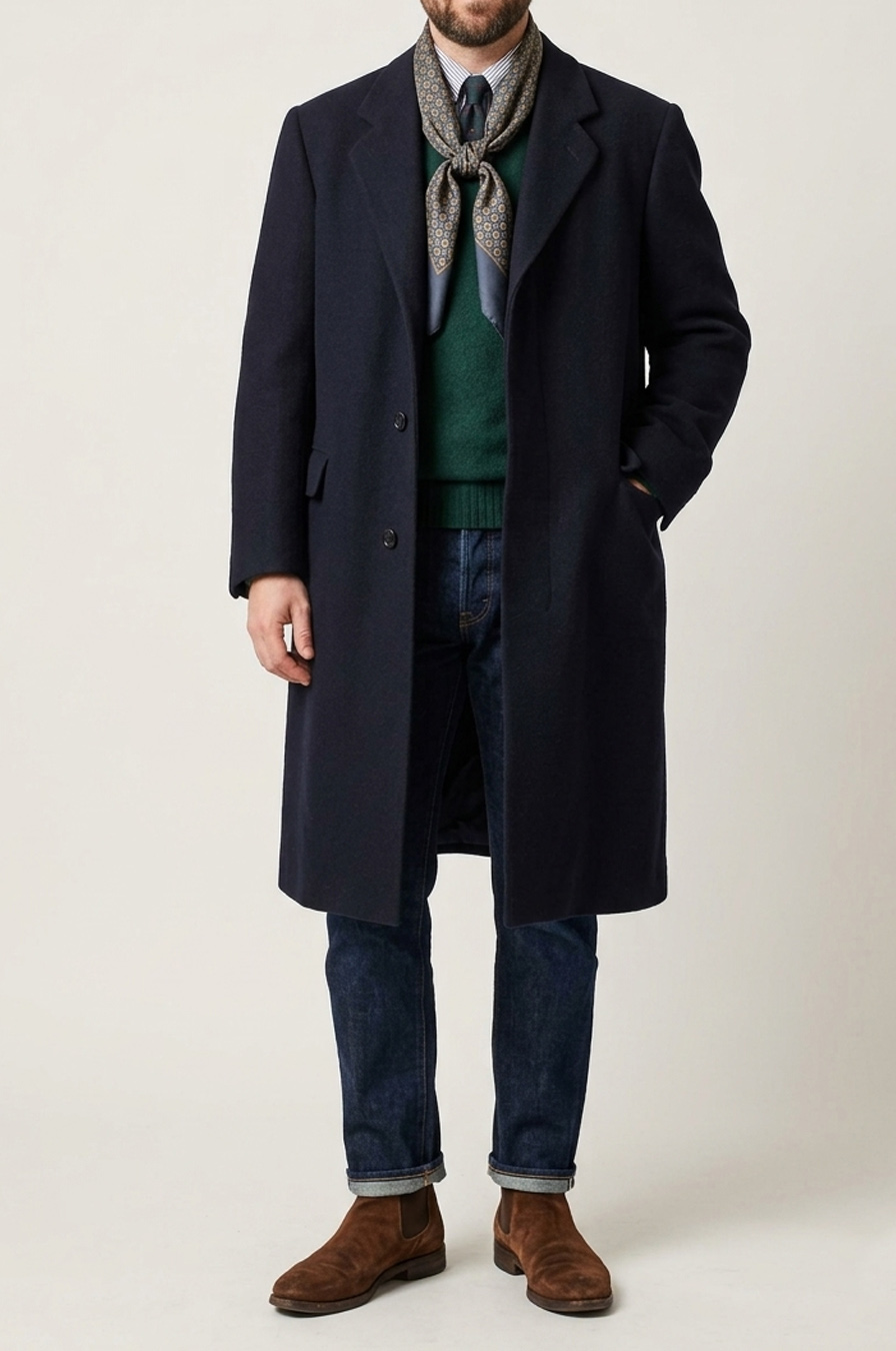 Abrigo 100% lana Pohland Talla M/L hombre