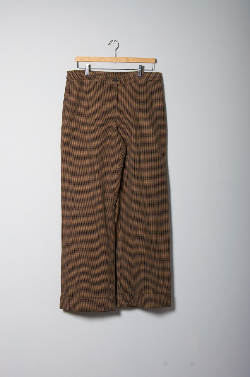 Pantalón 100% lana Pied de Poule talla 10 - Imagen 2