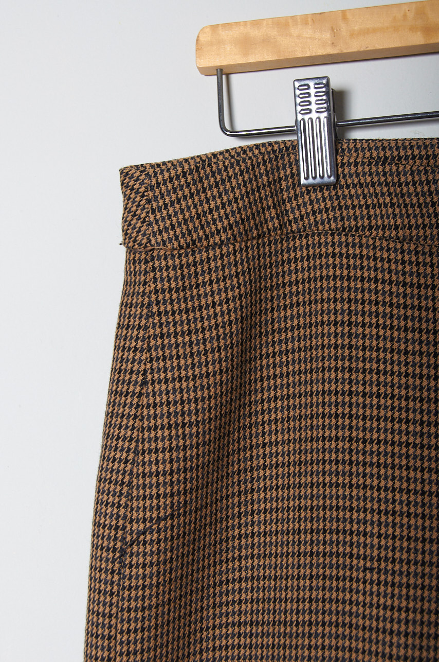 Pantalón 100% lana Pied de Poule talla 10 - Imagen 3