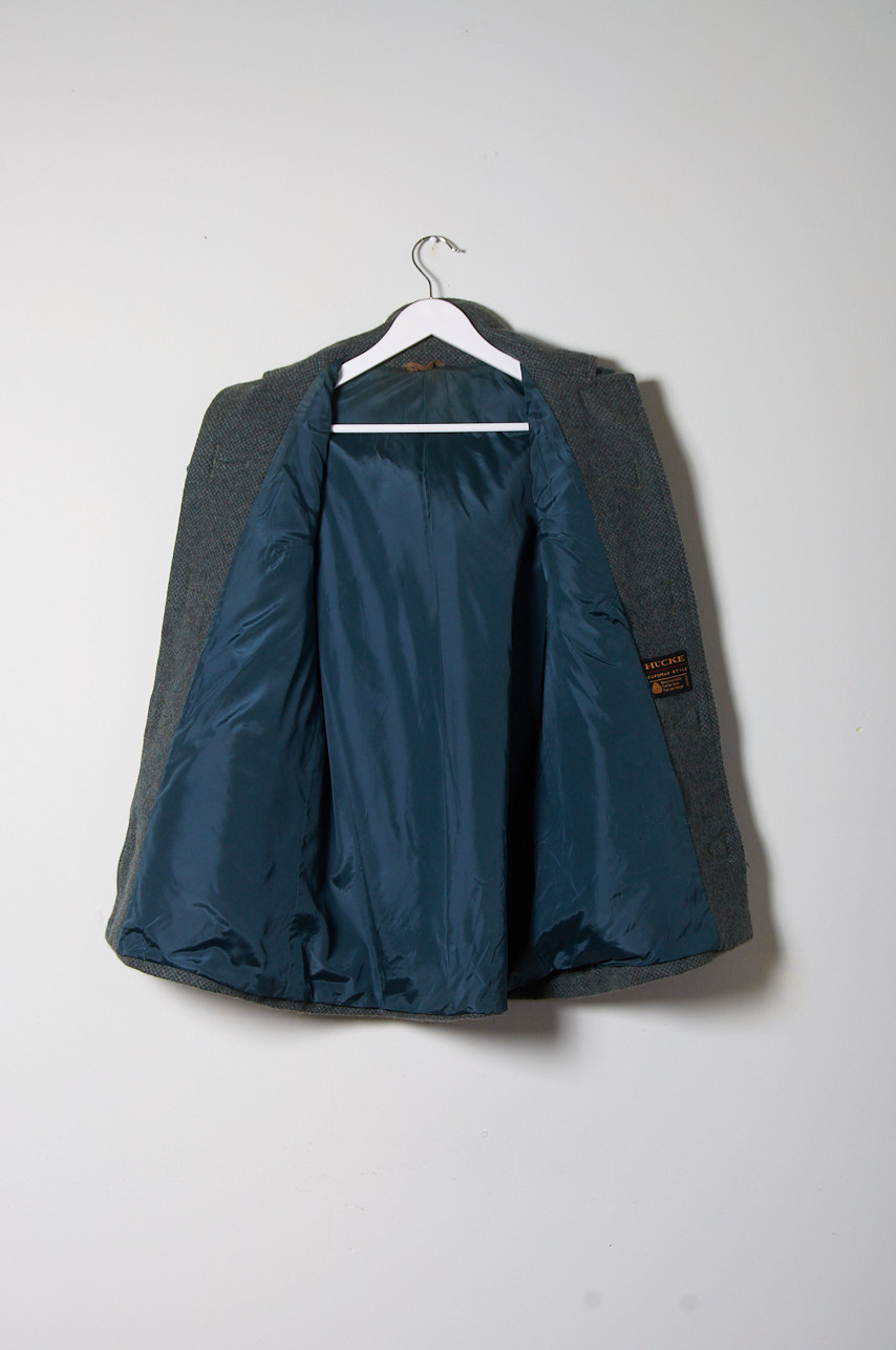 Abrigo TWEED vintage 100% lana - Imagen 6