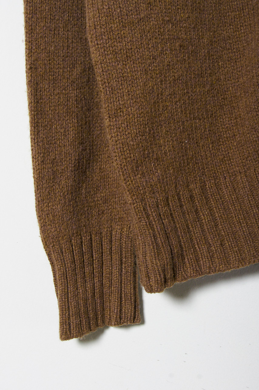 Cardigan de lana de cordero y pelo de camello talla L - Imagen 3