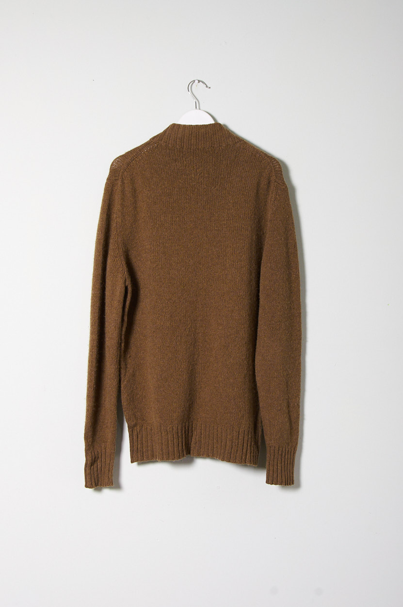 Cardigan de lana de cordero y pelo de camello talla L - Imagen 4