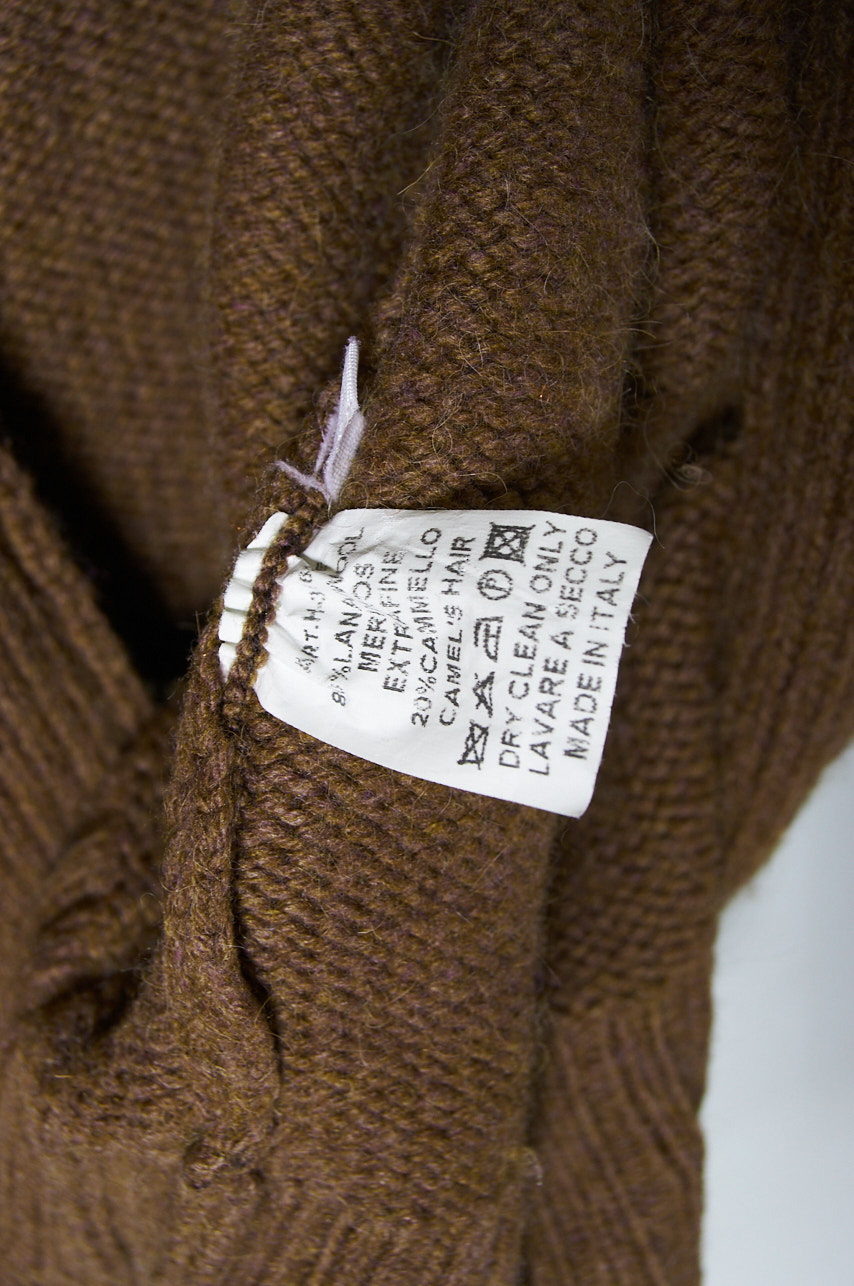 Cardigan de lana de cordero y pelo de camello talla L - Imagen 5