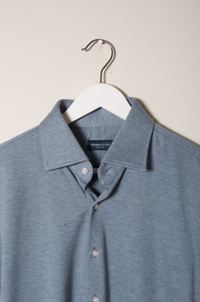 Camisa de algodón texturizado Proper Cloth Talla M hombre - Imagen 4