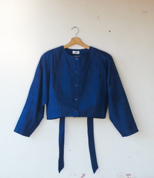 Chaqueta vintage de seda Shantung Talla 40 Mujer