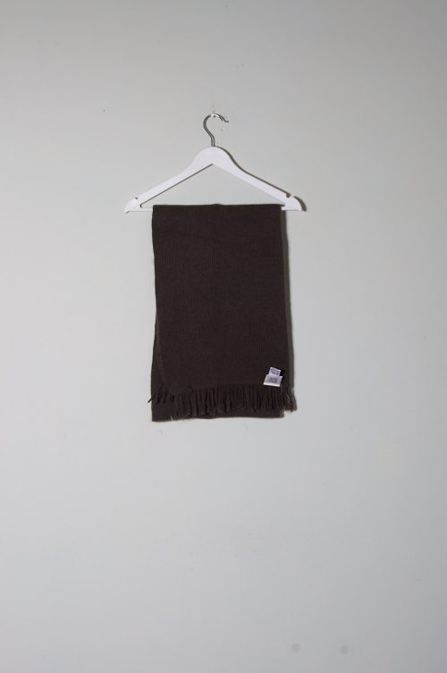 Bufanda de lana y Angora 2 metros X 30 CM color cafe
