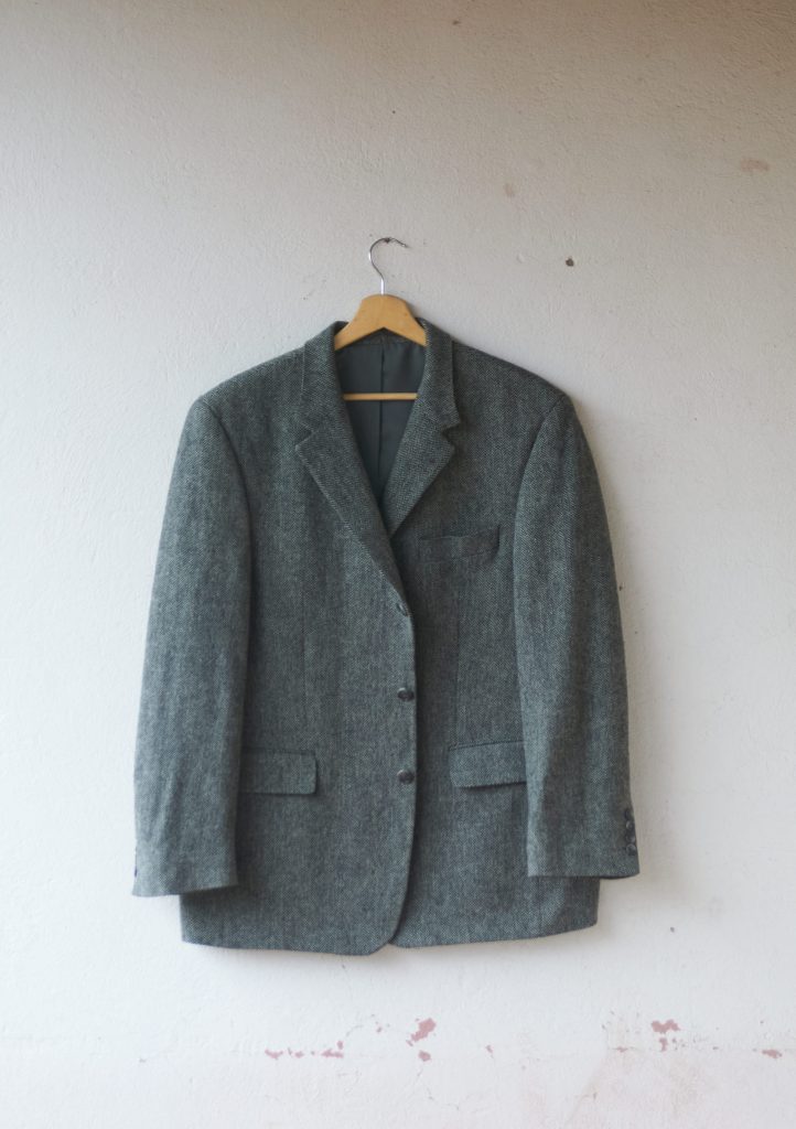 Blazer vintage herringbone CK Talla L hombre