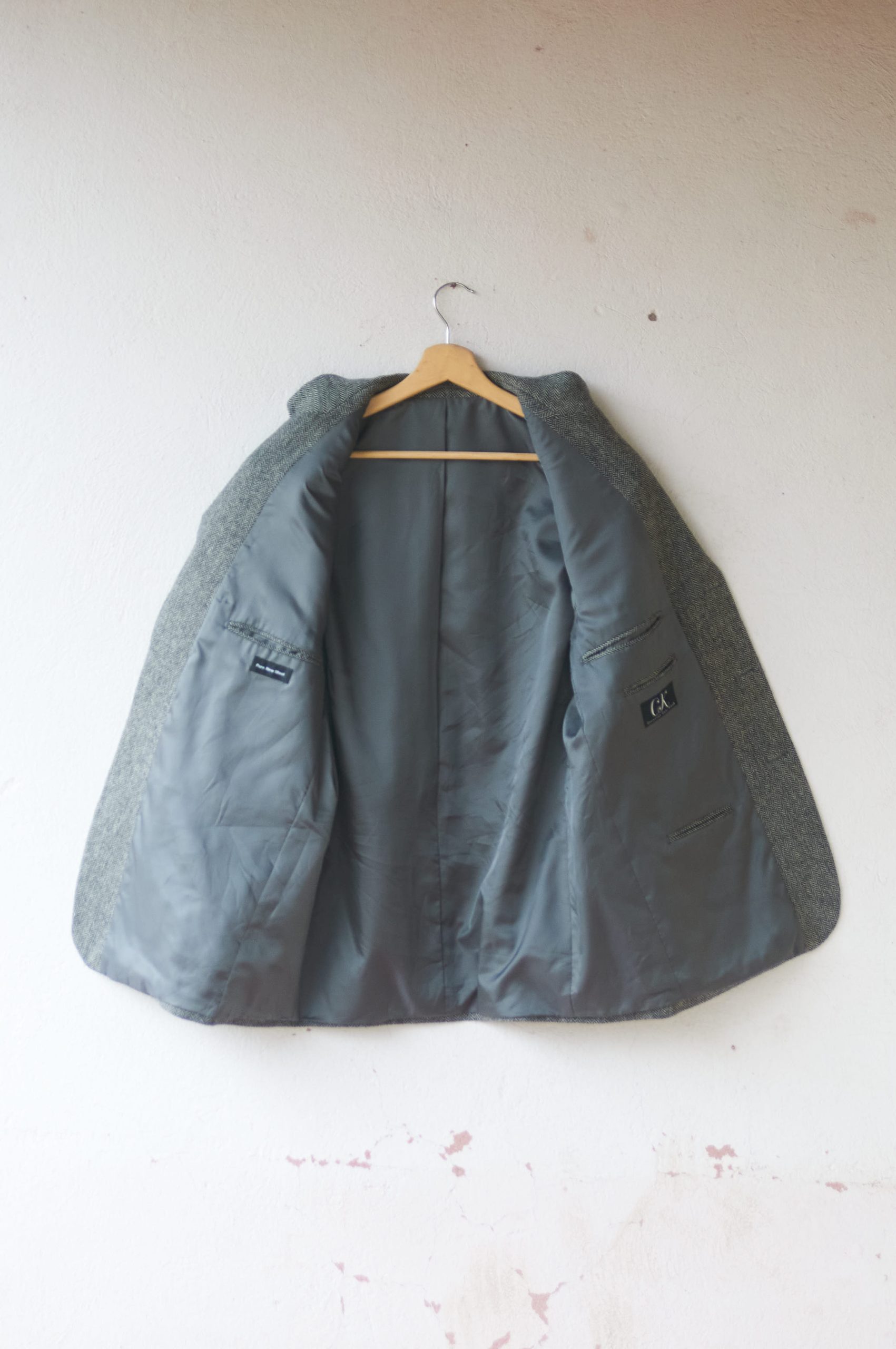 Blazer vintage herringbone CK Talla L hombre - Imagen 5