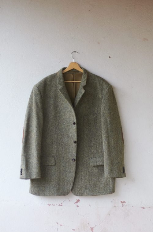 Blazer vintage tweed Bexleys coderas de cuero Talla XXL hombre