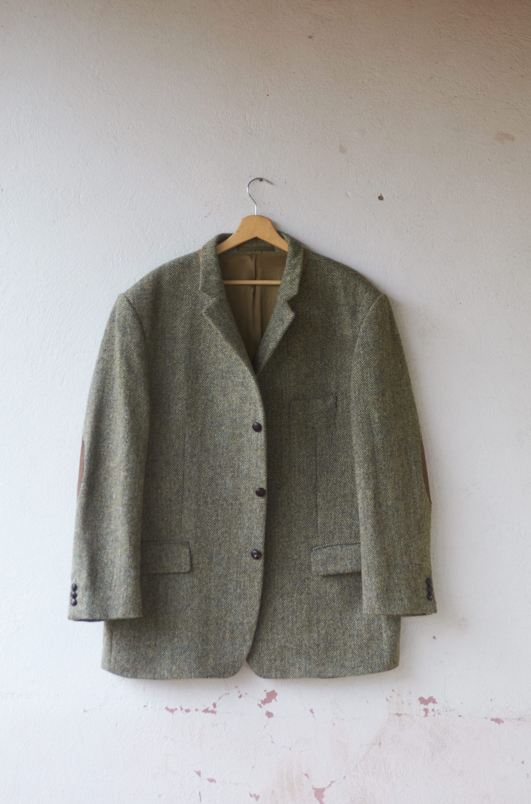 Blazer vintage tweed Bexleys coderas de cuero Talla XXL hombre