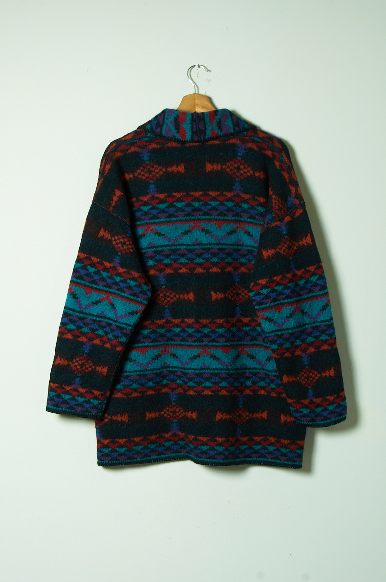 Cardigan vintage de lana con diseño FOLK - Imagen 3